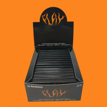 FLAY BLACK ROLLING PAPERS (BOX)(32 Booklets)