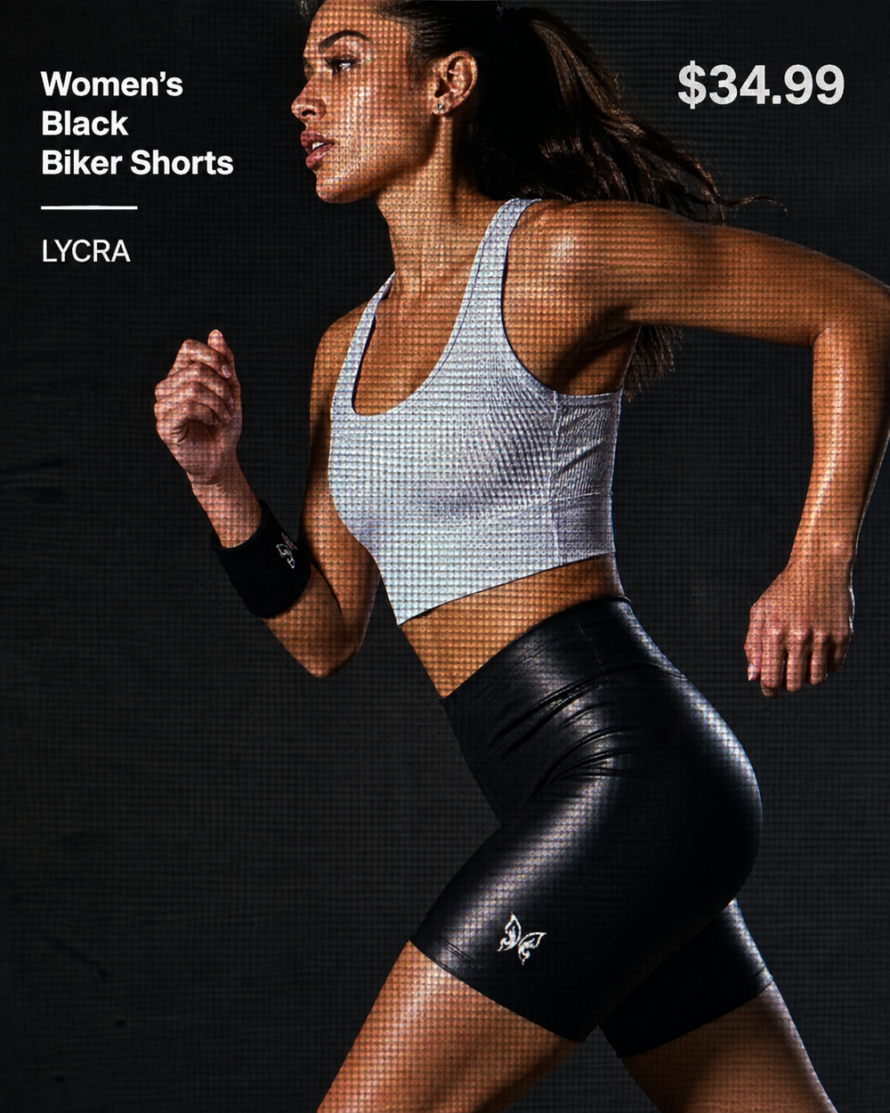 Women's Black Biker Shorts