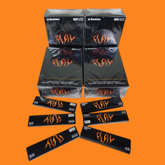 FLAY BLACK ROLLING PAPERS (6 PACK)