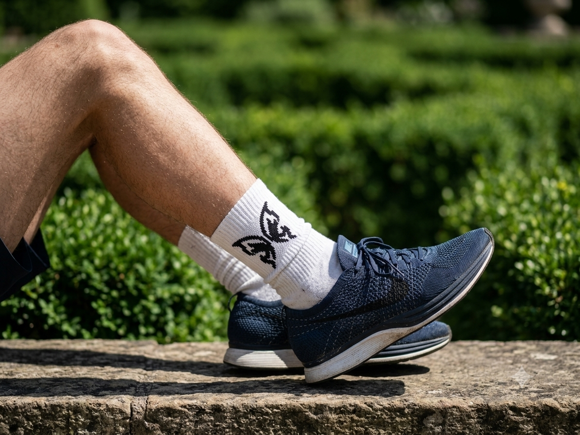 Butterflay Embroidered Crew Socks – Logo Detail