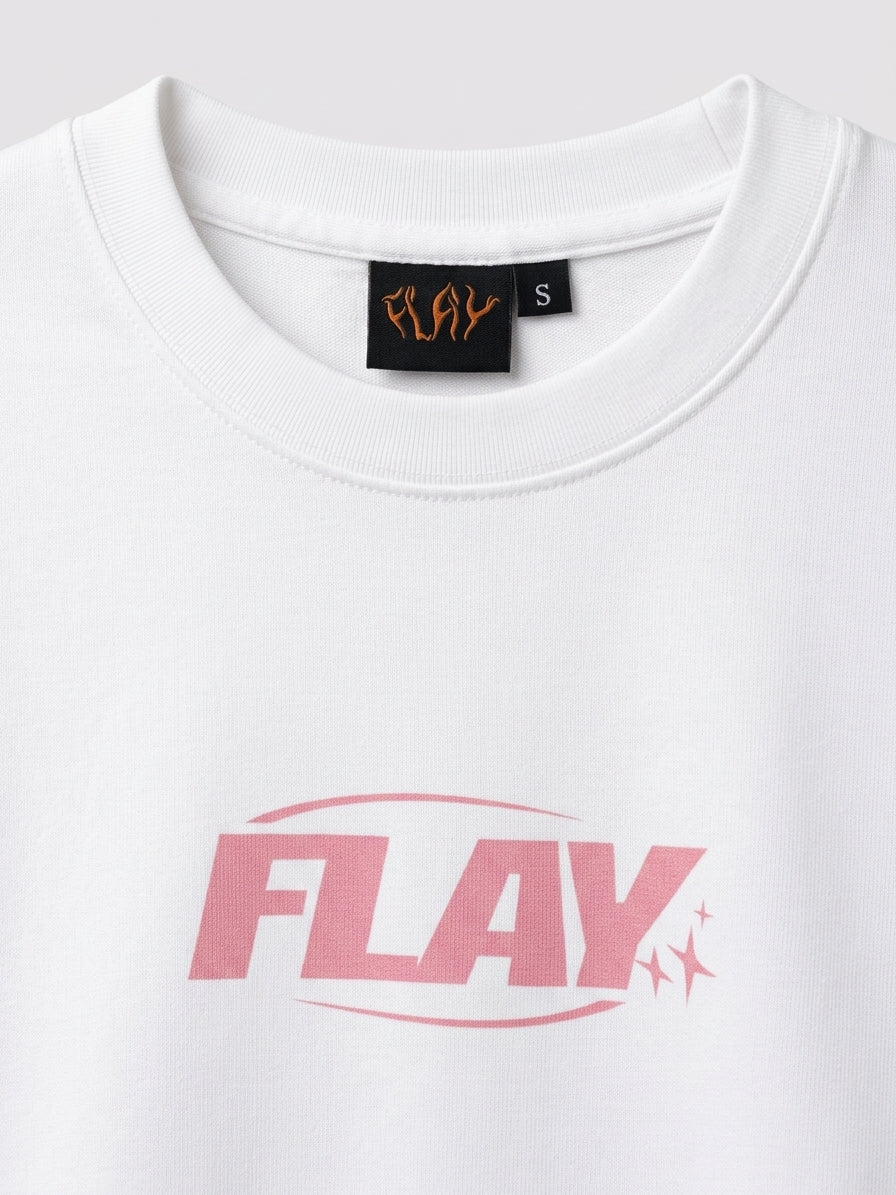 Men's Oversized White Butterflay Tee – Front & Back Graphic Print