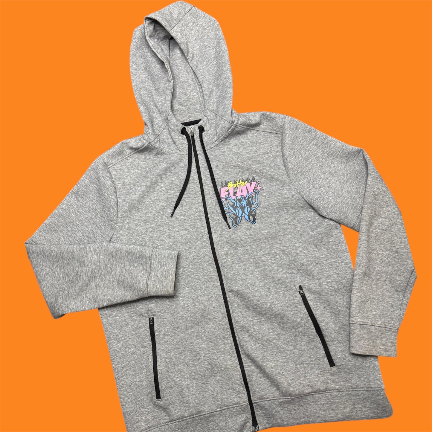 Butterflay Hoodie Zip Up – Active Tech | Grey